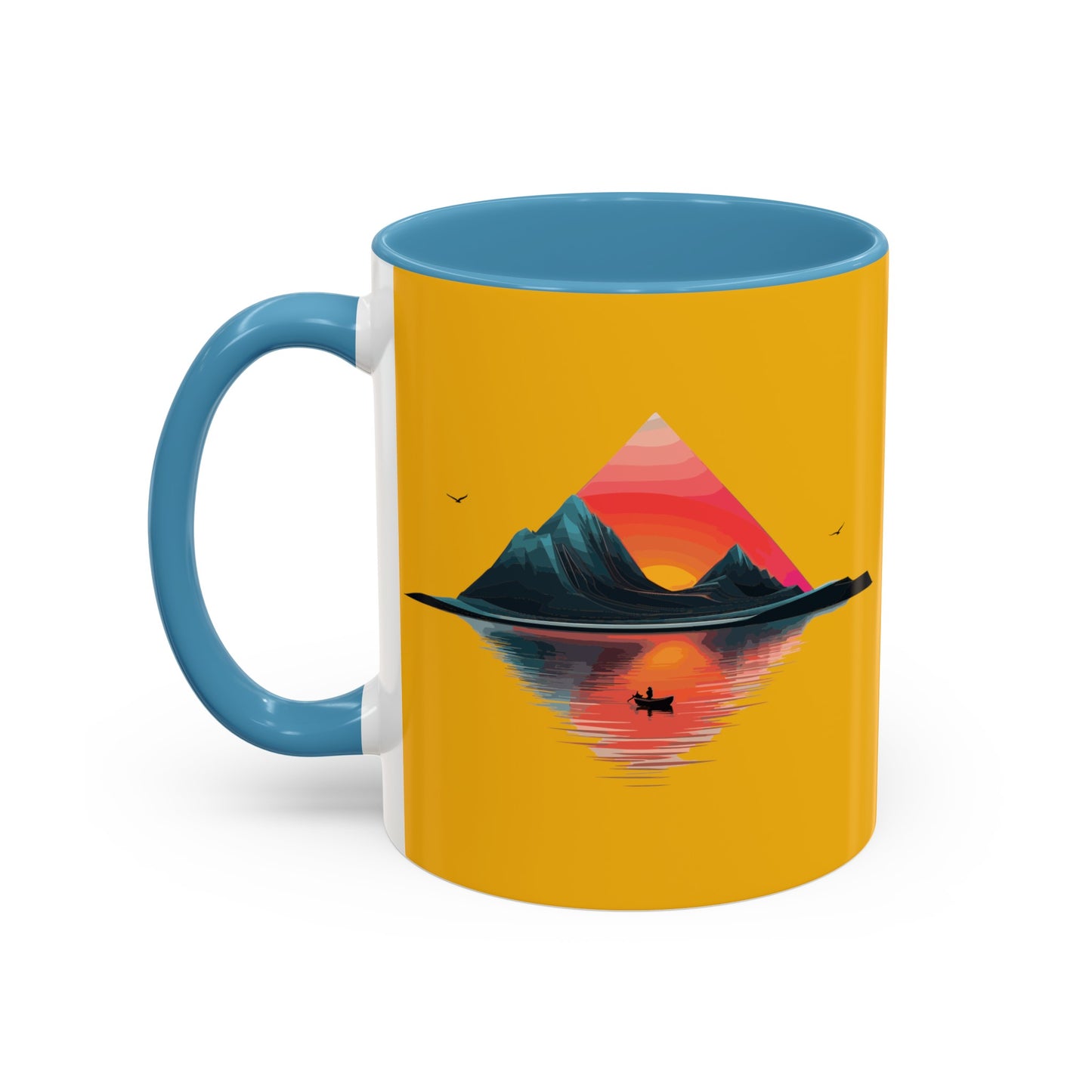 Yellow Accent Coffee Mug (11, 15oz)