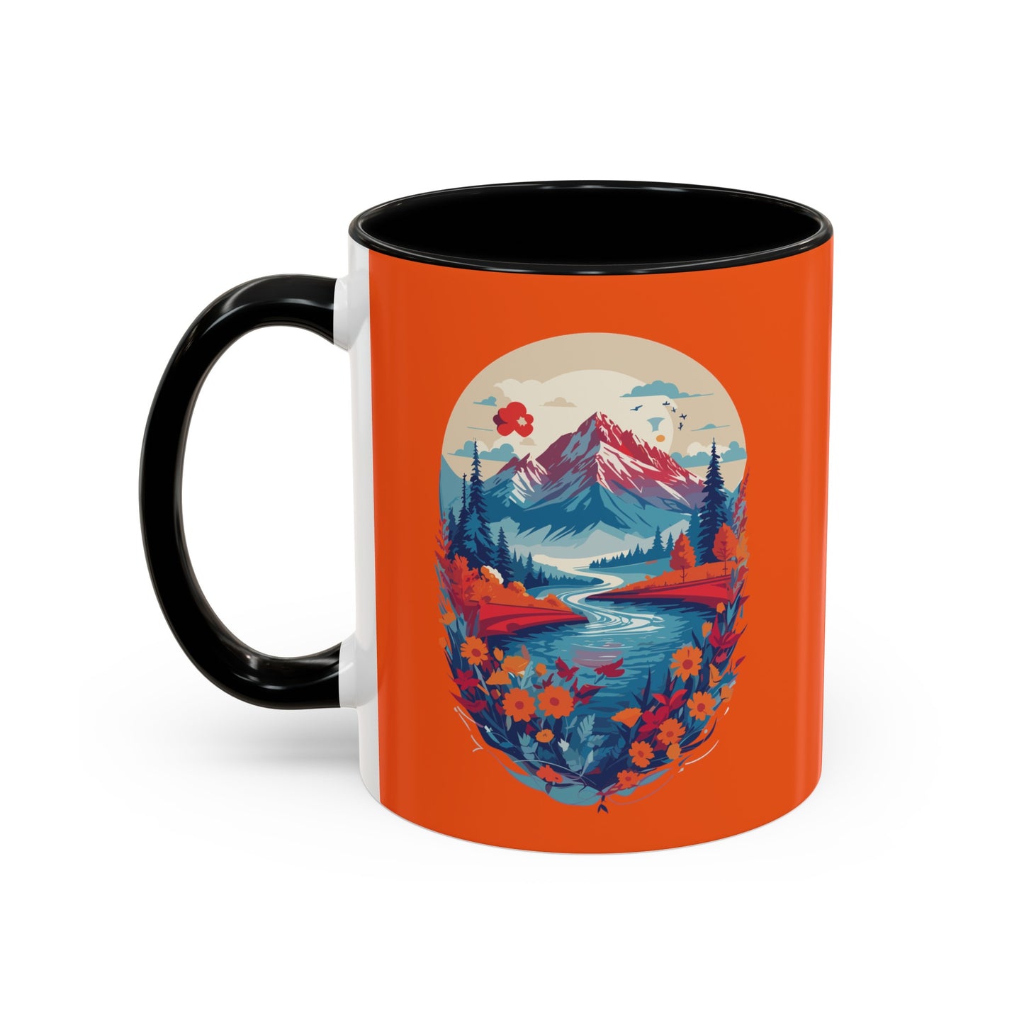 Red Accent Coffee Mug (11, 15oz)