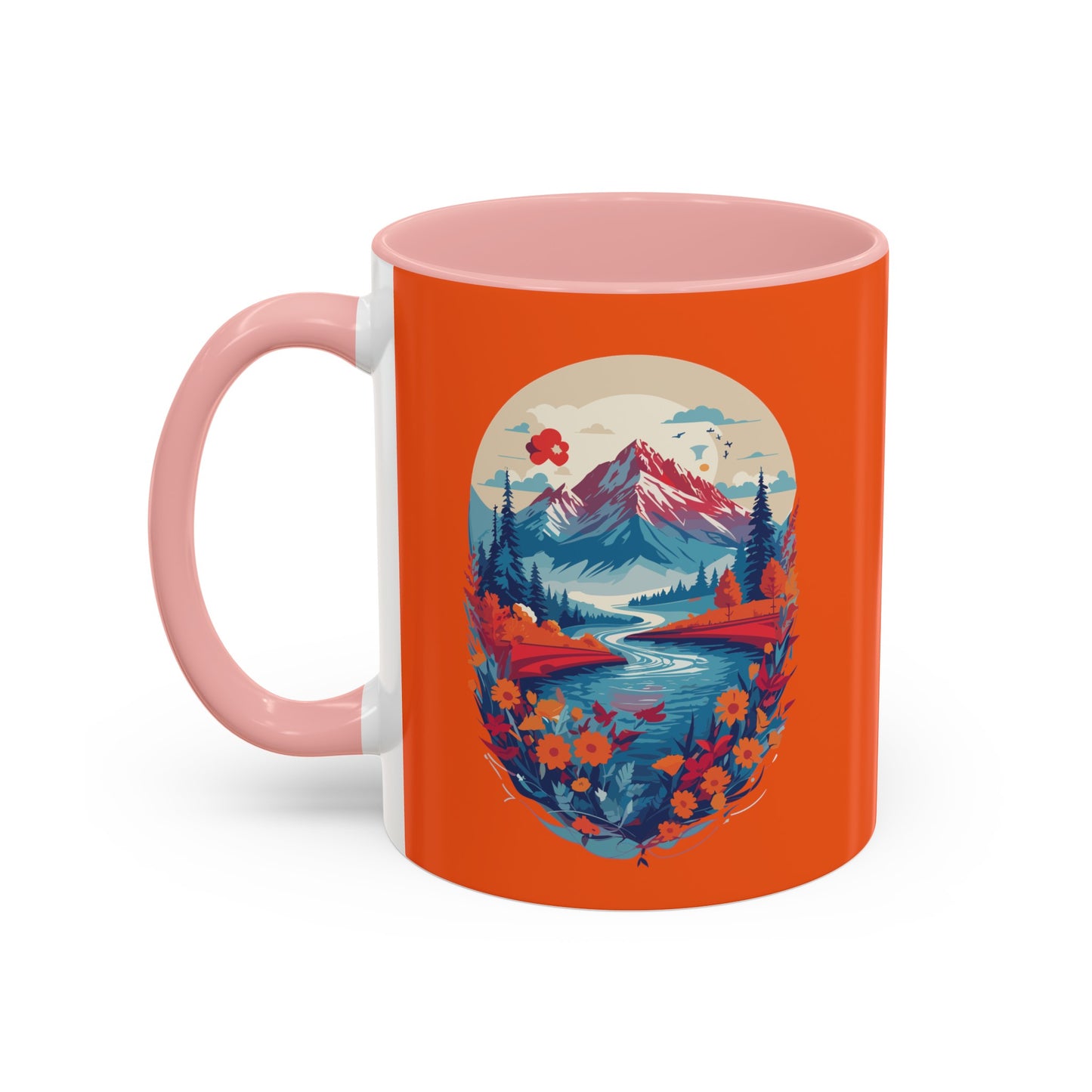 Red Accent Coffee Mug (11, 15oz)