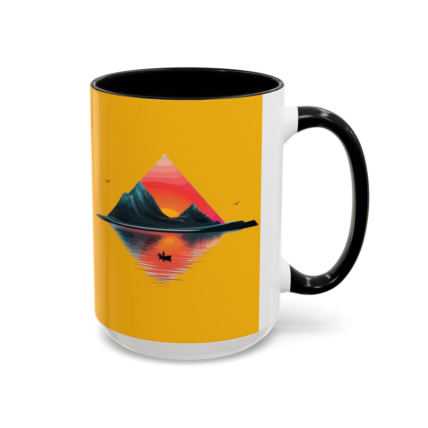 Yellow Accent Coffee Mug (11, 15oz)