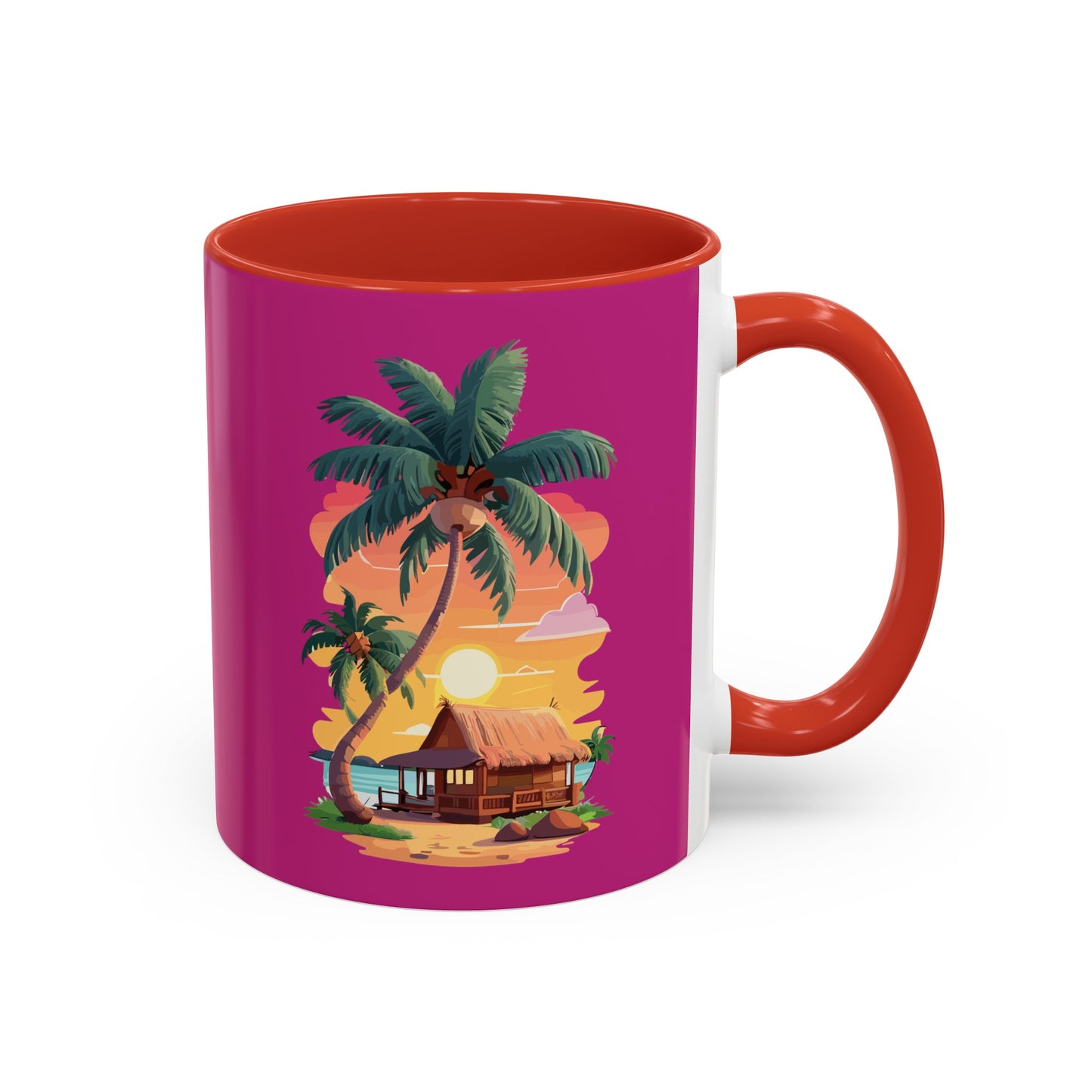 Magenta Accent Coffee Mug (11, 15oz)