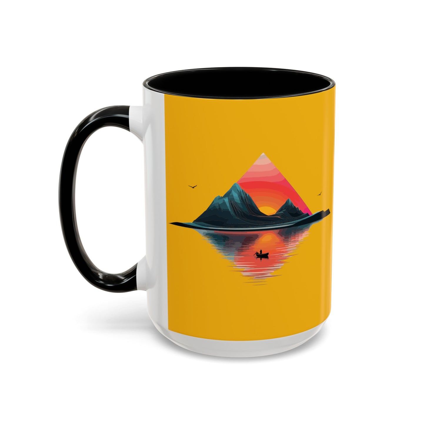 Yellow Accent Coffee Mug (11, 15oz)