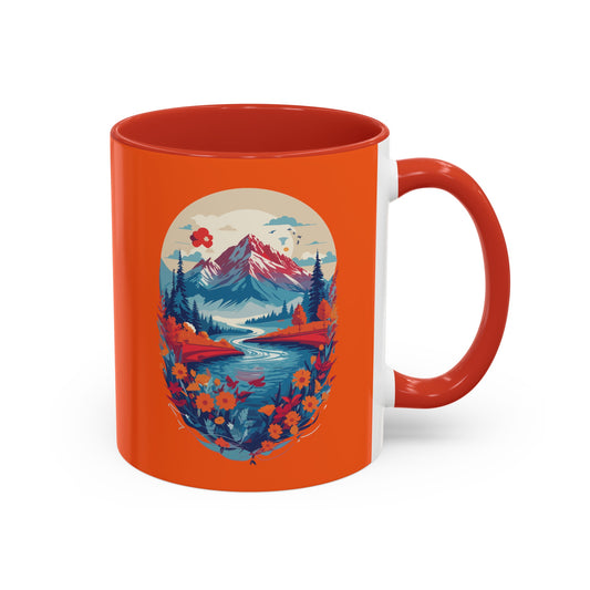 Red Accent Coffee Mug (11, 15oz)