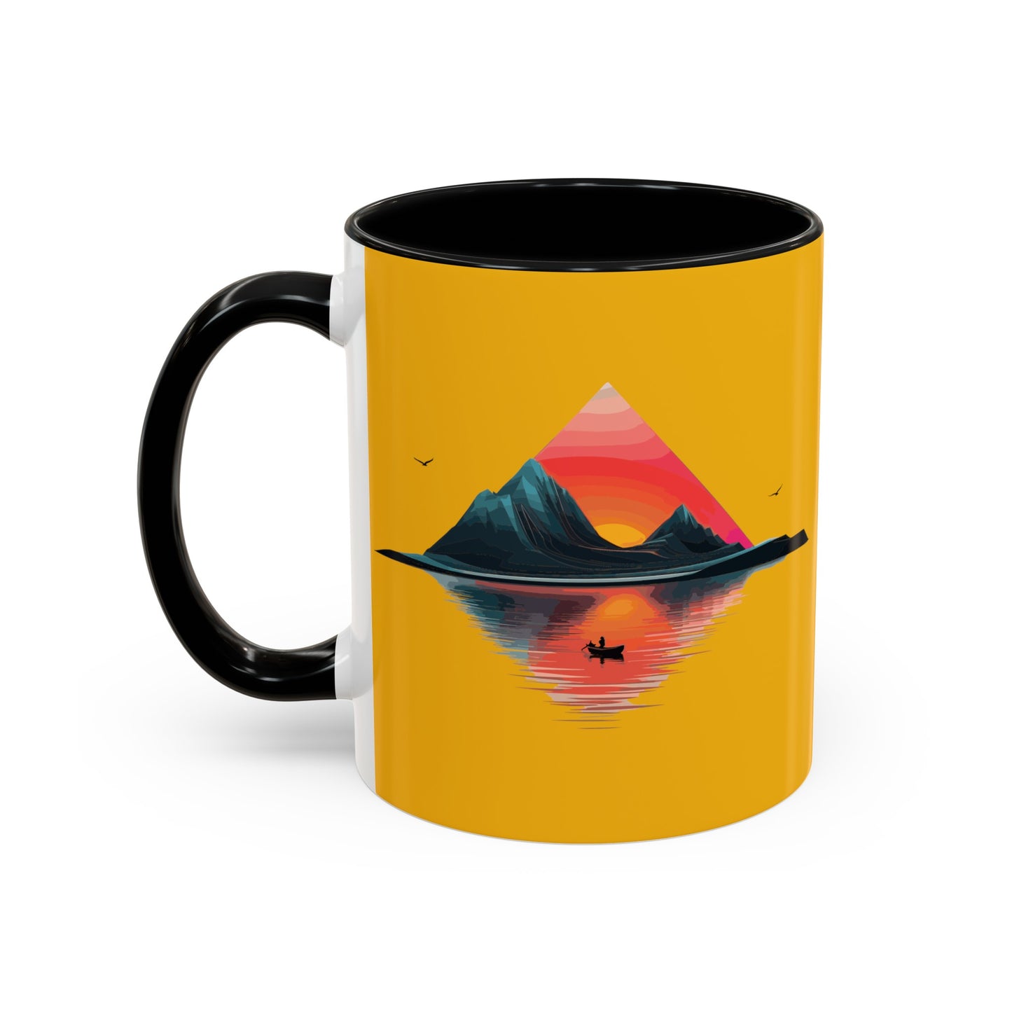 Yellow Accent Coffee Mug (11, 15oz)