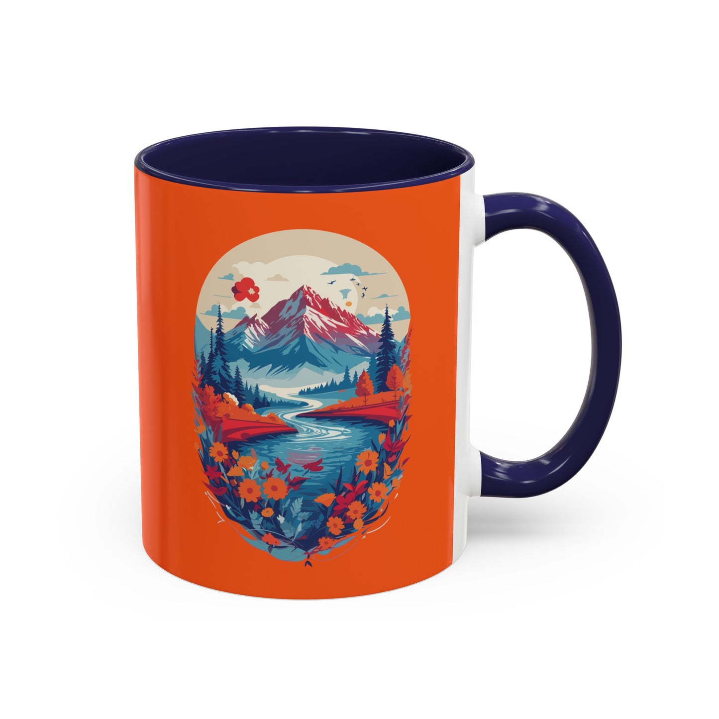 Red Accent Coffee Mug (11, 15oz)