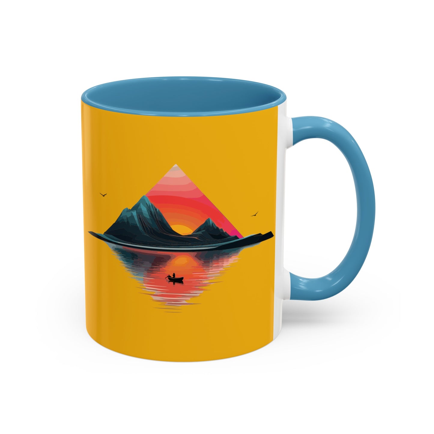 Yellow Accent Coffee Mug (11, 15oz)