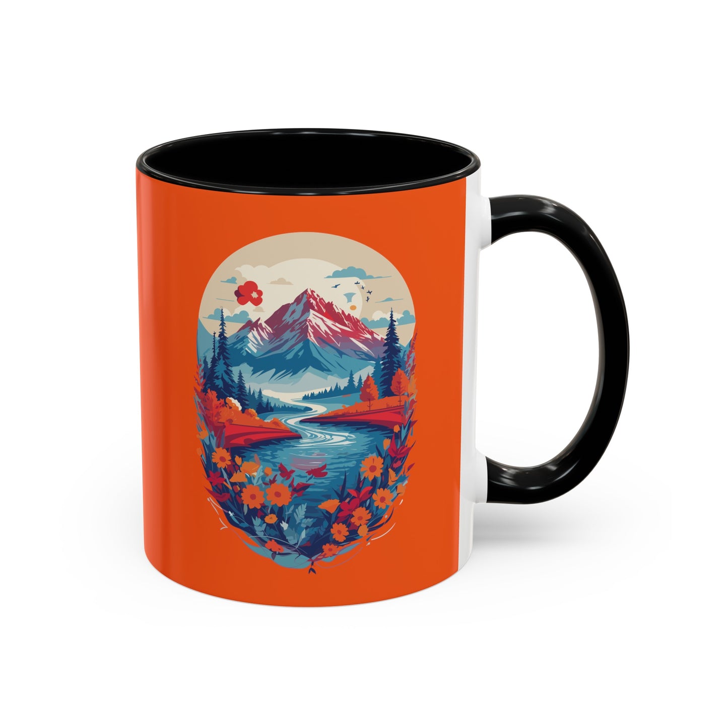 Red Accent Coffee Mug (11, 15oz)