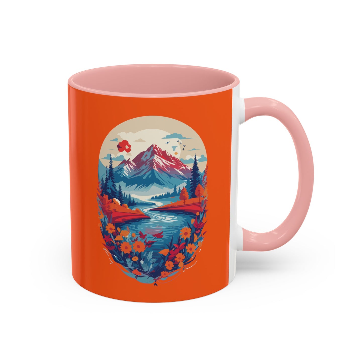 Red Accent Coffee Mug (11, 15oz)