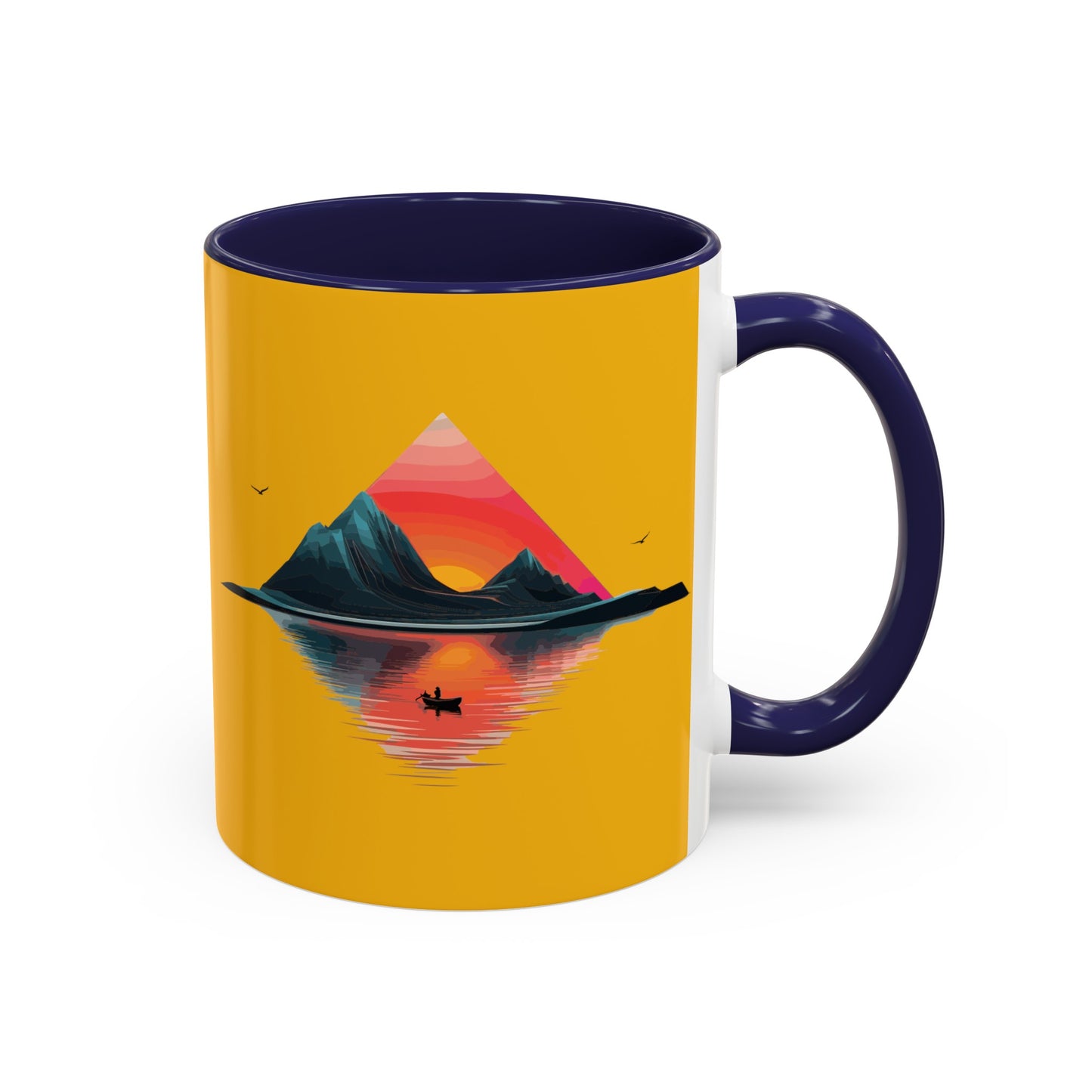 Yellow Accent Coffee Mug (11, 15oz)