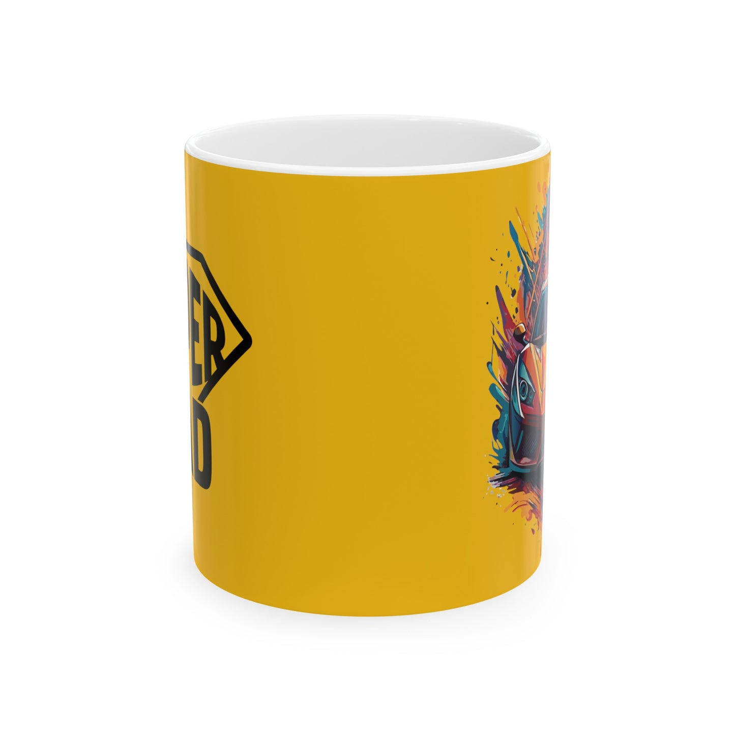 Yellow Ceramic Mug, Super DAD (11oz, 15oz)