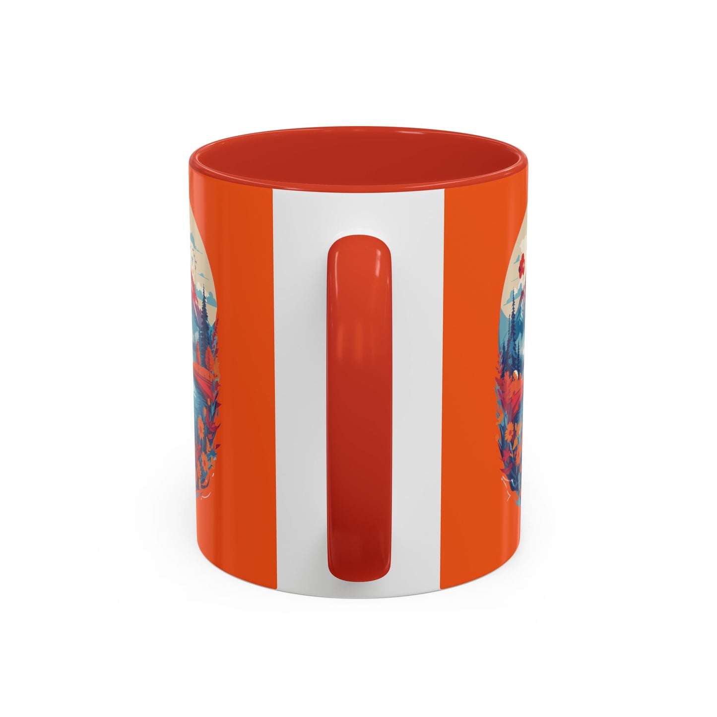 Red Accent Coffee Mug (11, 15oz)