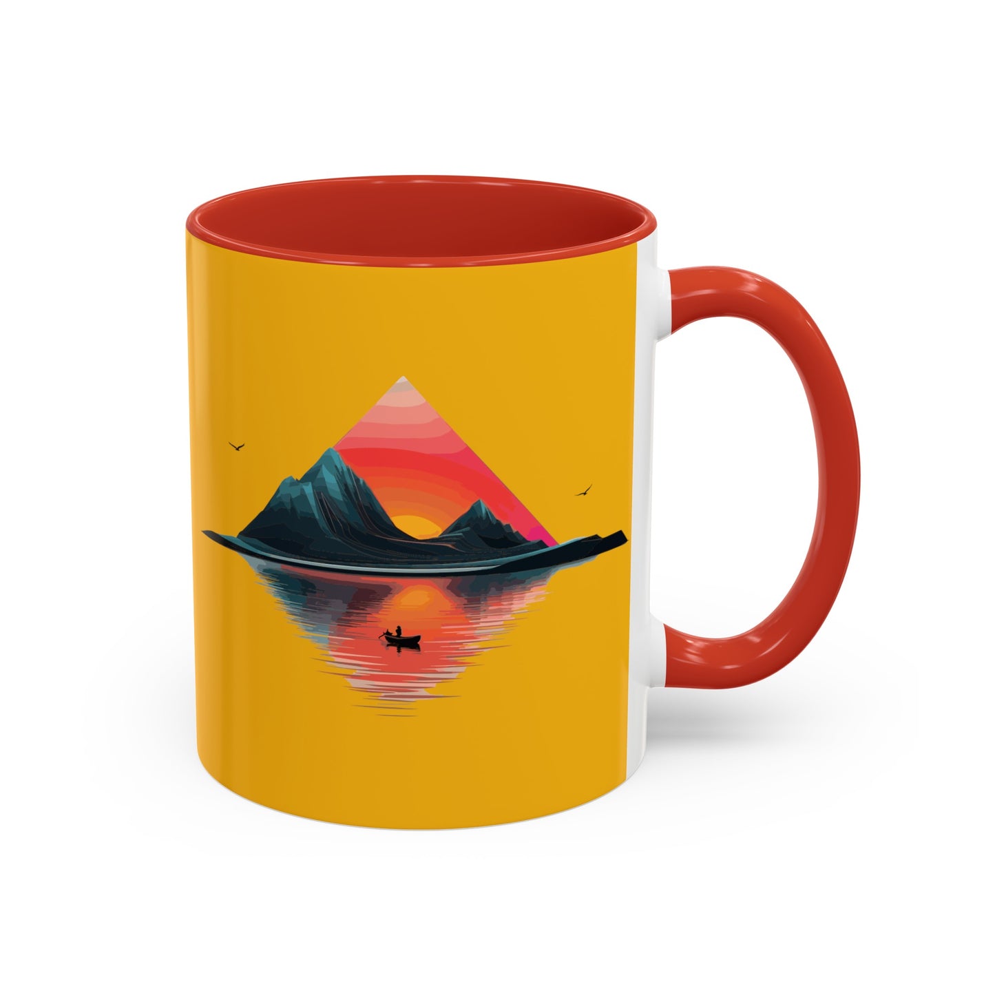 Yellow Accent Coffee Mug (11, 15oz)